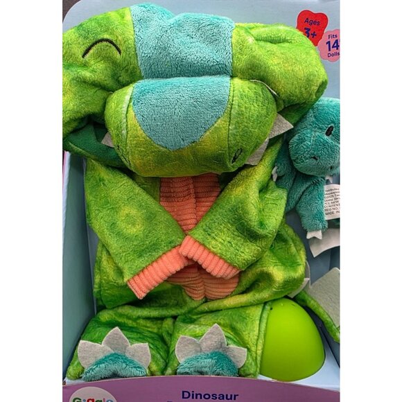 Giggle Scape Dinosaur Doll Costume Set Fits 14" Dolls Ages 3+ Outfit Plush & Egg - Picture 3 of 4